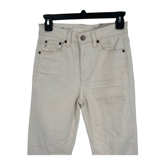 AG Adriano Goldschmied Jeans Saige AG-ED™ high rise straight leg denim size 24 - Picture 2 of 8